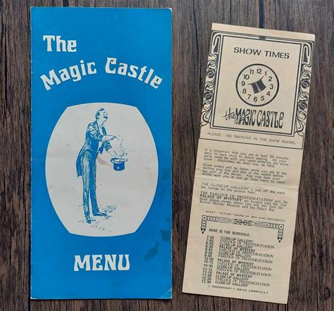 magic castle menu